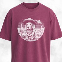 Doxie Cowboy In The Desert T Shirt Gift For Dog Lover