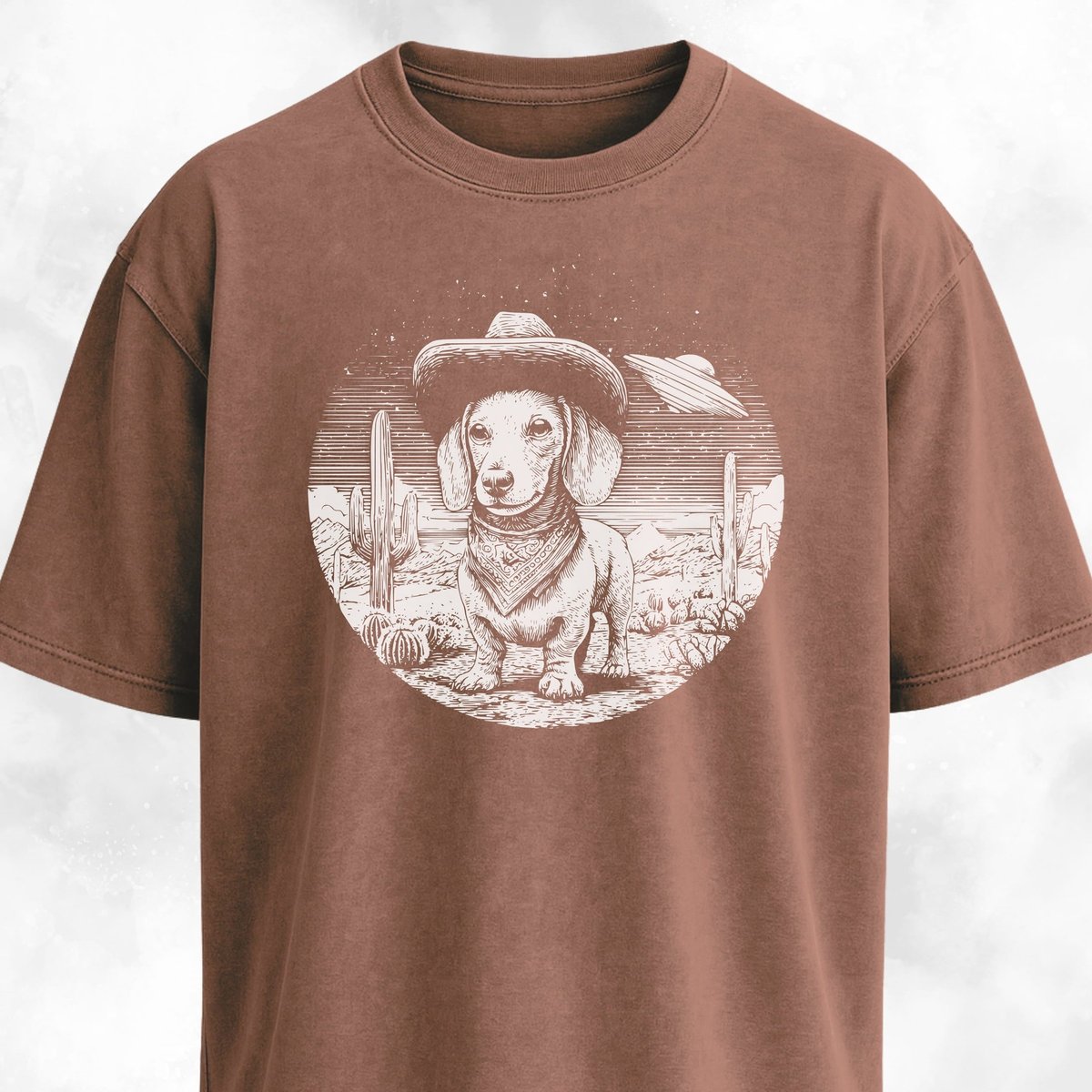 Doxie Cowboy In The Desert T Shirt Gift For Dog Lover