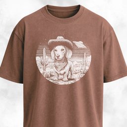 Doxie Cowboy In The Desert T Shirt Gift For Dog Lover