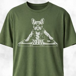 DJ French Bulldog T Shirt Gift For Dog Lover