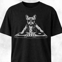 DJ French Bulldog T Shirt Gift For Dog Lover