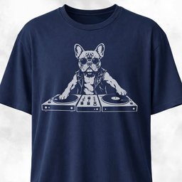 DJ French Bulldog T Shirt Gift For Dog Lover