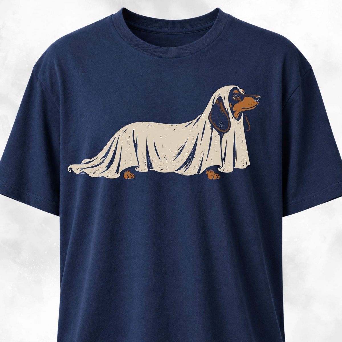 Ghost Sheet Dachshund Silhouette T Shirt Gift For Dog Lover