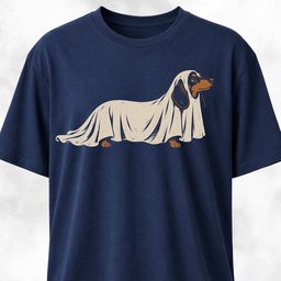 Ghost Sheet Dachshund Silhouette T Shirt Gift For Dog Lover