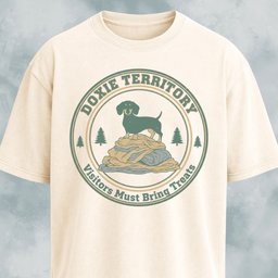 Doxie Territory Badge T Shirt Gift For Dog Lover