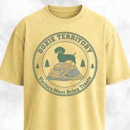 Doxie Territory Badge T Shirt Gift For Dog Lover