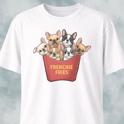 Frenchie Fries Fun T Shirt Gift For Dog Lover