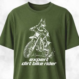 Dobie Expert Dirt Bike Rider T Shirt Gift For Dog Lover