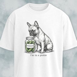 Frenchie In A Pickle T Shirt Gift For Dog Lover
