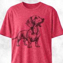 Doxie Scribble T Shirt Gift For Dog Lover