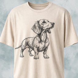 Doxie Scribble T Shirt Gift For Dog Lover