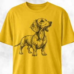 Doxie Scribble T Shirt Gift For Dog Lover