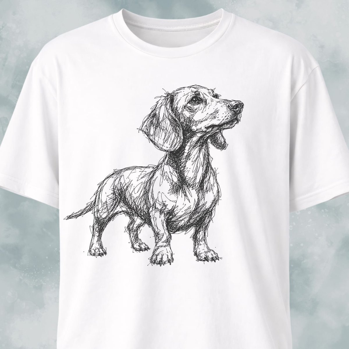 Doxie Scribble T Shirt Gift For Dog Lover