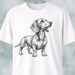 Doxie Scribble T Shirt Gift For Dog Lover