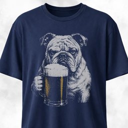 English Bully Sipping Beer T Shirt Gift For Dog Lover