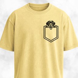 Doxie Pup Pocket Design T Shirt Gift For Dog Lover