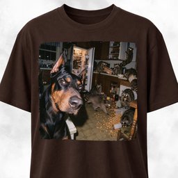 Doberman Polaroid Raccoon Kitchen Chaos T Shirt Gift For Dog Lover