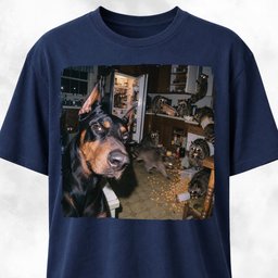 Doberman Polaroid Raccoon Kitchen Chaos T Shirt Gift For Dog Lover