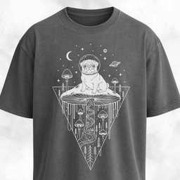 Pug Mushroom Hallucinations T Shirt Gift For Dog Lover