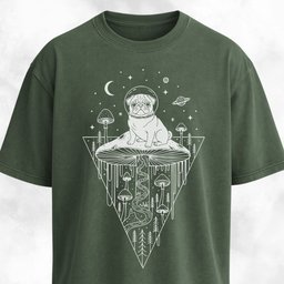 Pug Mushroom Hallucinations T Shirt Gift For Dog Lover