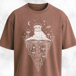 Pug Mushroom Hallucinations T Shirt Gift For Dog Lover