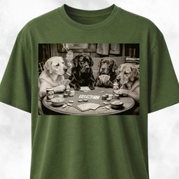 Labradors Playing Poker T Shirt Gift For Dog Lover