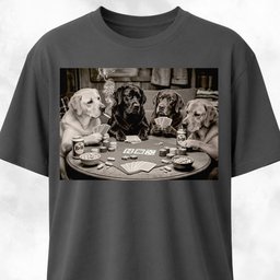 Labradors Playing Poker T Shirt Gift For Dog Lover