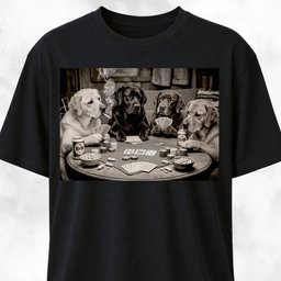 Labradors Playing Poker T Shirt Gift For Dog Lover