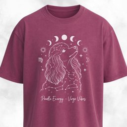 Poodle Energy Astrology T Shirt Gift For Dog Lover
