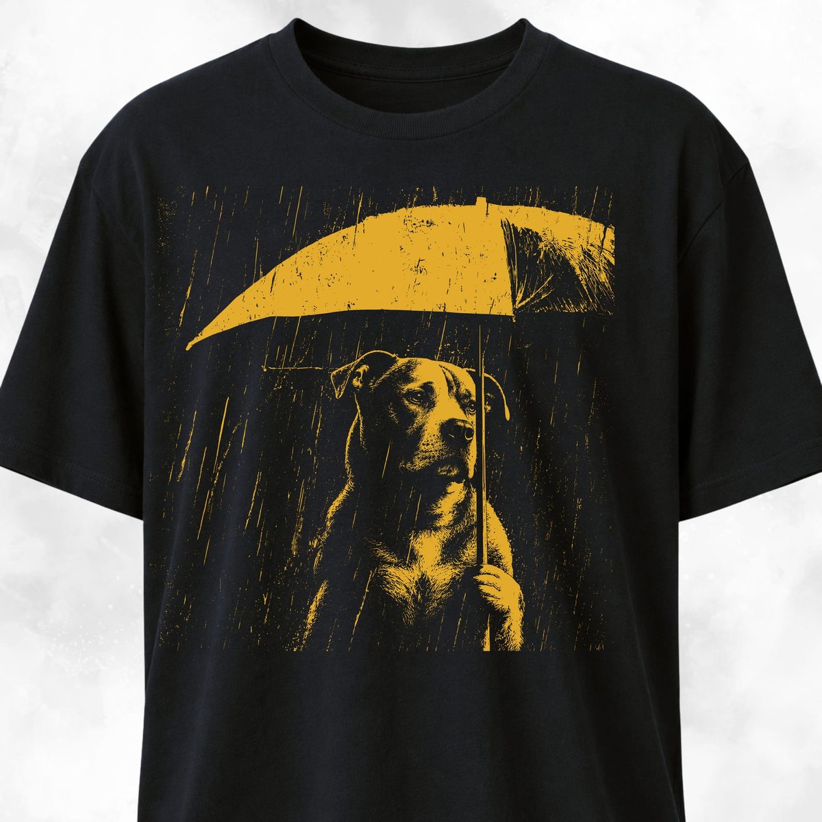 Sad Umbrella Pittie T Shirt Gift For Dog Lover