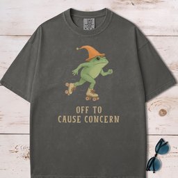 Off To Cause Concern Frog T Shirt Gift For Frog Lover