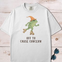 Off To Cause Concern Frog T Shirt Gift For Frog Lover