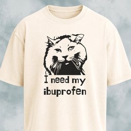 I Need My Ibuprofen Funny Cat T Shirt Gift For Cat Lover