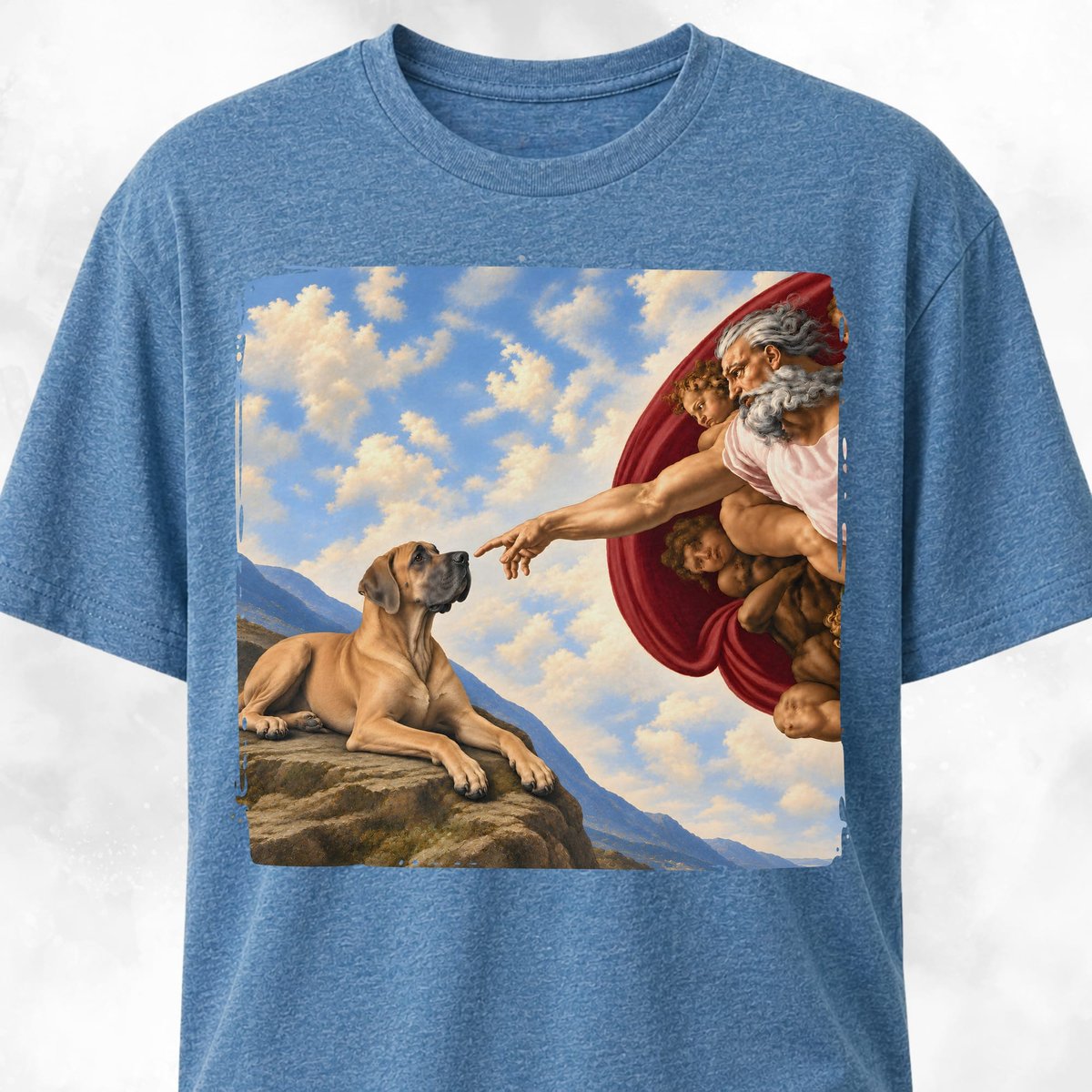 The Creation Of Adam Great Dane Edition T Shirt Gift For Dog Lover