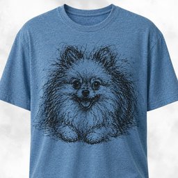 Pomeranian Furball Scribble T Shirt Gift For Dog Lover