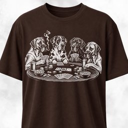 Great Danes Playing Poker T Shirt Gift For Dog Lover