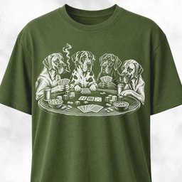 Great Danes Playing Poker T Shirt Gift For Dog Lover