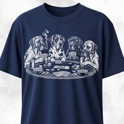 Great Danes Playing Poker T Shirt Gift For Dog Lover