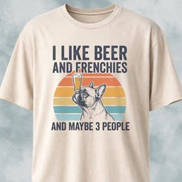 I Like Beer And Frenchies T Shirt Gift For Dog Lover