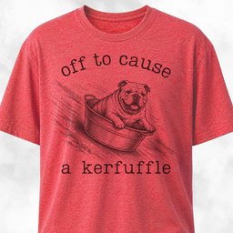 Off To Cause A Kerfuffle Bulldog 2 T Shirt Gift For Dog Lover