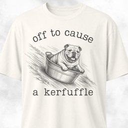 Off To Cause A Kerfuffle Bulldog 2 T Shirt Gift For Dog Lover