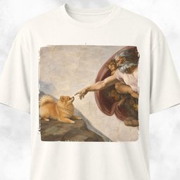 The Creation Of Adam Pomeranian Edition T Shirt Gift For Dog Lover