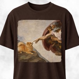 The Creation Of Adam Pomeranian Edition T Shirt Gift For Dog Lover
