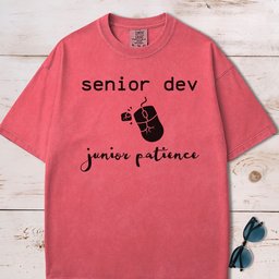 Senior Dev Junior Patience T Shirt Gift For Dog Lover