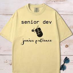 Senior Dev Junior Patience T Shirt Gift For Dog Lover