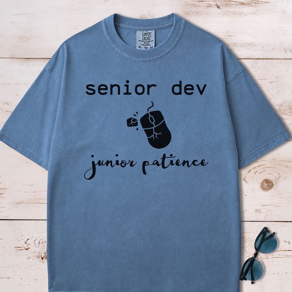 Senior Dev Junior Patience T Shirt Gift For Dog Lover