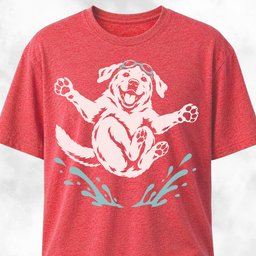 Lad Diving T Shirt Gift For Dog Lover
