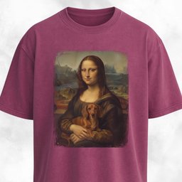 Mona Lisa Dachshund Edition T Shirt Gift For Dog Lover