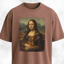 Mona Lisa Dachshund Edition T Shirt Gift For Dog Lover