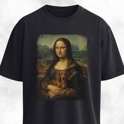 Mona Lisa Dachshund Edition T Shirt Gift For Dog Lover